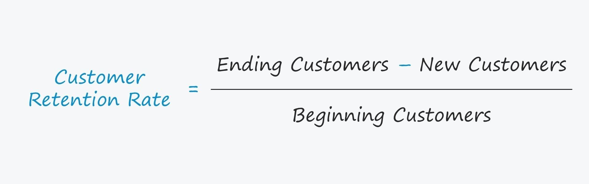 Customer Retention Rate Formula